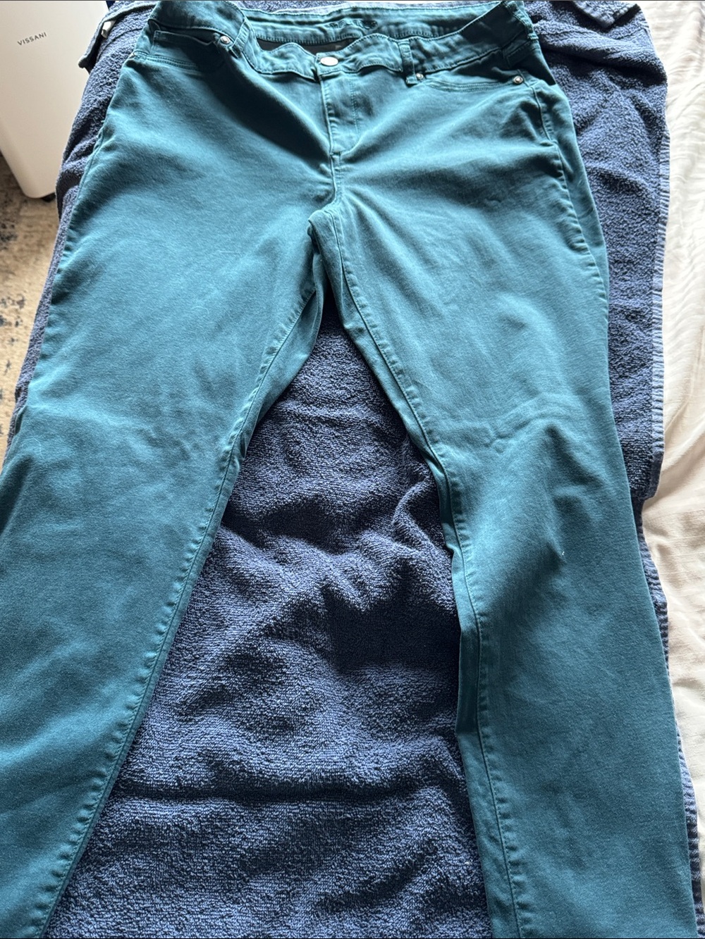 Maurices Teal Jeggings with Smooth Finish